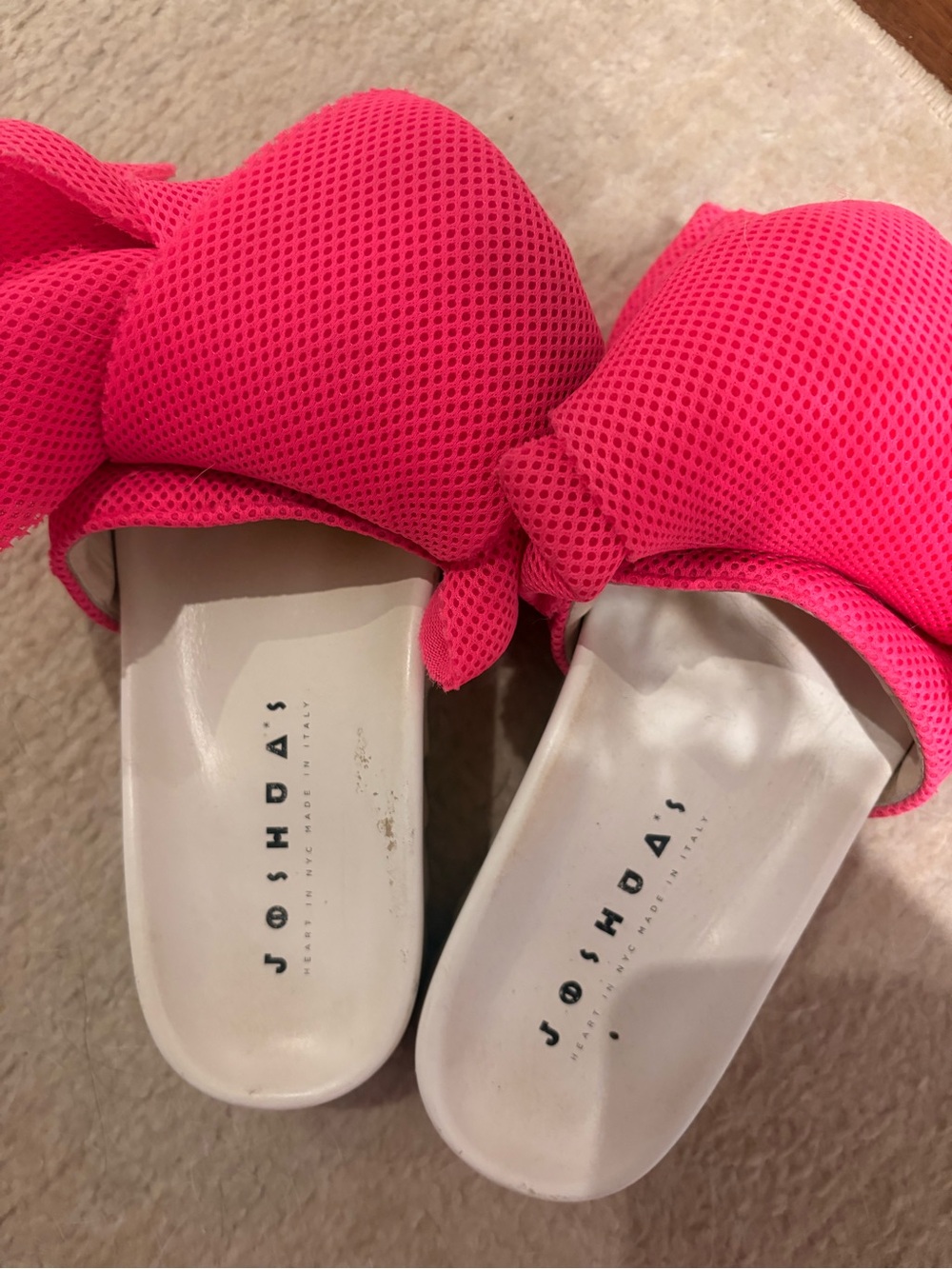 Joshua Sanders Pink Bow Slide Sandals - Picture 4 of 5